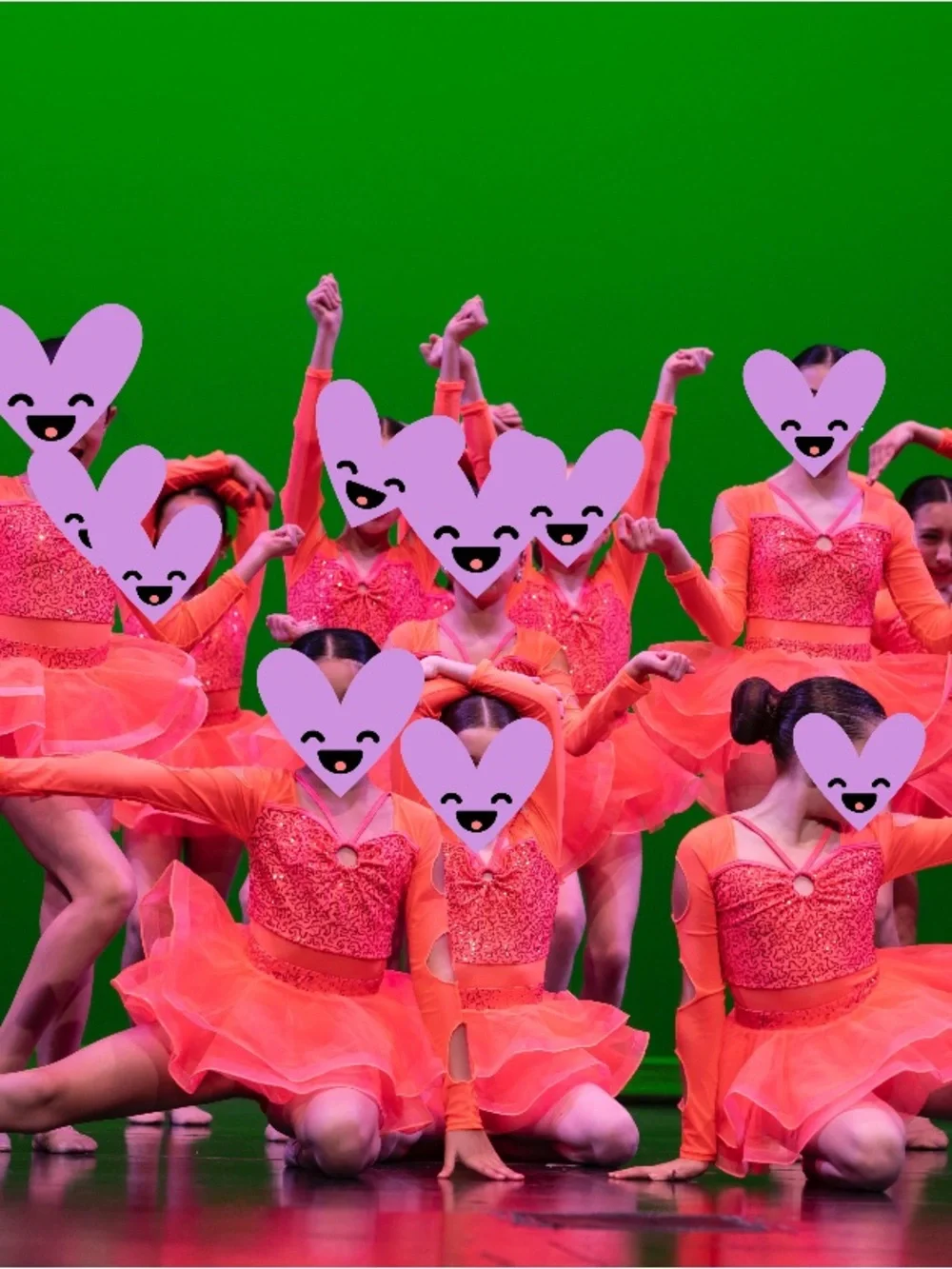 Girls' Coral Pink Sassy Jazz Costume -Size 10-12